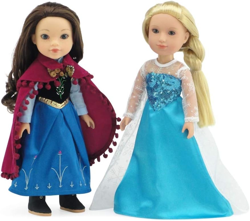 Emily Rose 14 Inch Fashion Doll Clothes Princess Dress Ball Gown Costume Clothing & Accessories Gift Set Bundle | Fits 14"-14.5" Hard-Bodied Dolls | USA Business