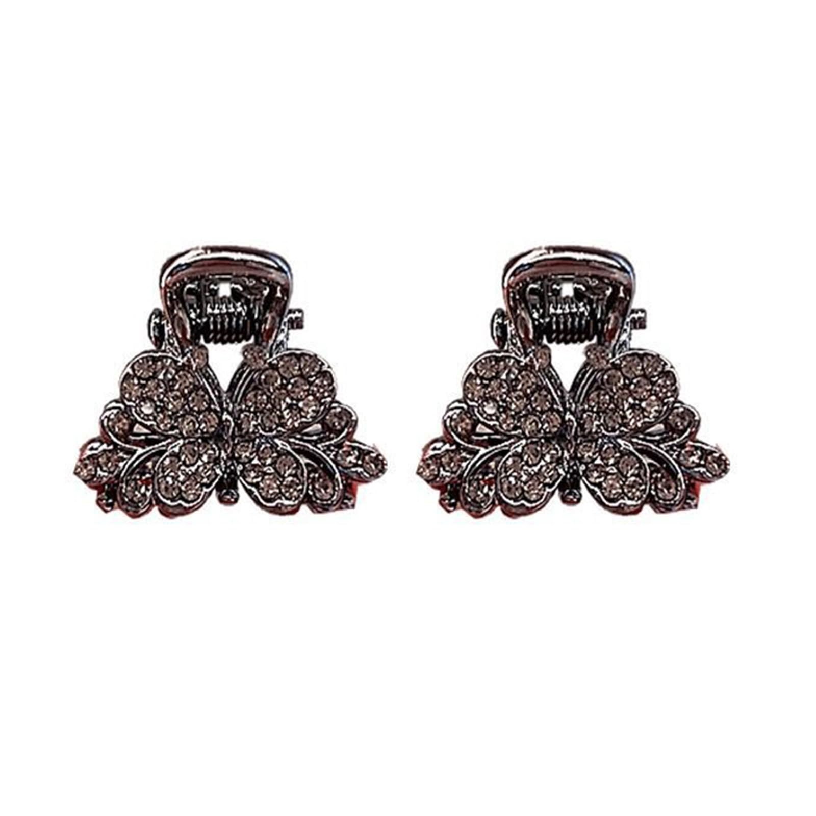 2 Pcs Small Hair Claw Clip Portable Metal Hairpin Exquisite mini hair clips