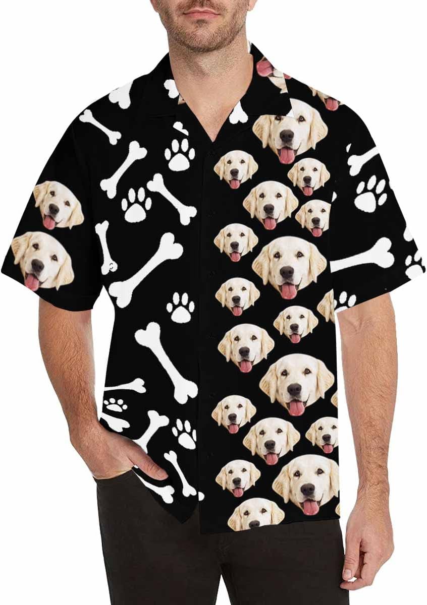 Custom Hawaiian Shirts with Face Personalized Photo Tropical Aloha Shirt Birthday Party Gift for Boyfriend Husband