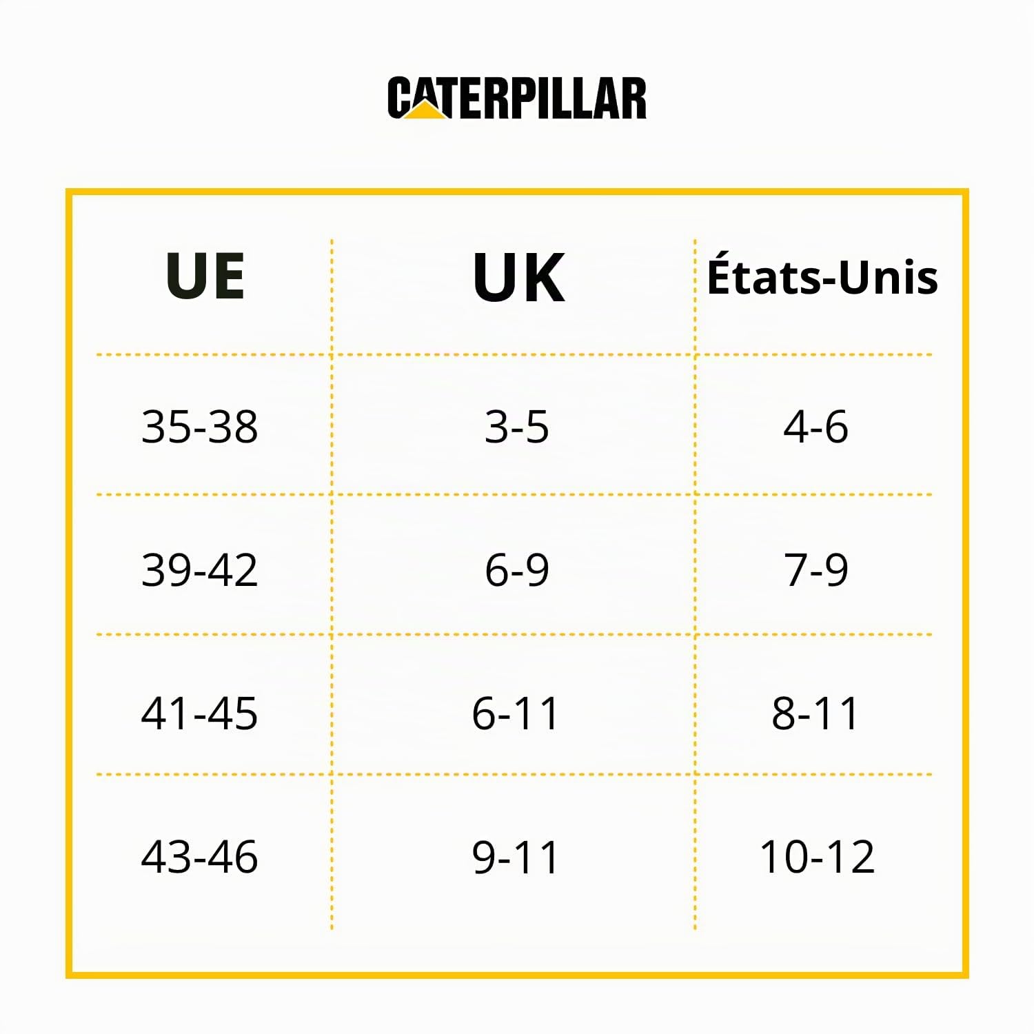 Caterpillar 6/12 Paires Chaussettes Travail Sneaker Hommes Prévention des Accidents Talon et Pointe Renforcées Coton
