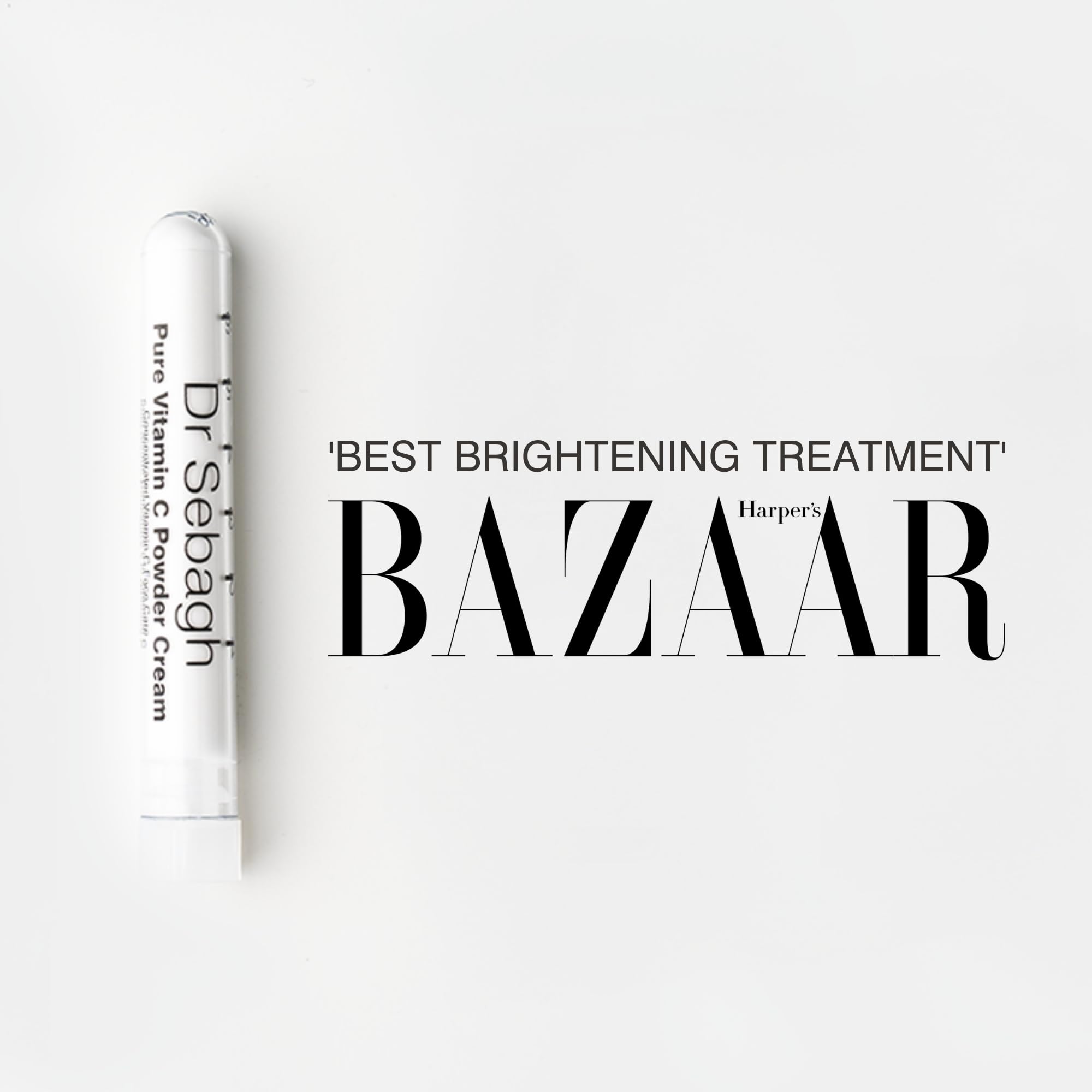 Dr Sebagh Crema en polvo de vitamina C [brillo clínicamente probado] - Crema de vitamina C para el rostro - Cuidado de la piel que aumenta el brillo - Crema de vitamina C para manchas oscuras, ojos