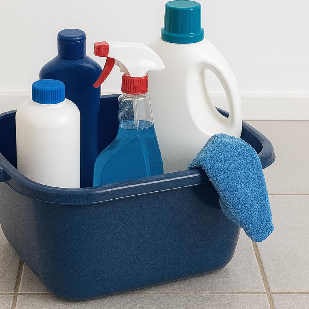 PARENCE.- Square Basin 6L – Bandeja de Lavado de plástico compacta de Alto Rendimiento 30 cm | Lavabo Multiusos para vajilla, hogar, lavandería o jardín | Hecho en Europa