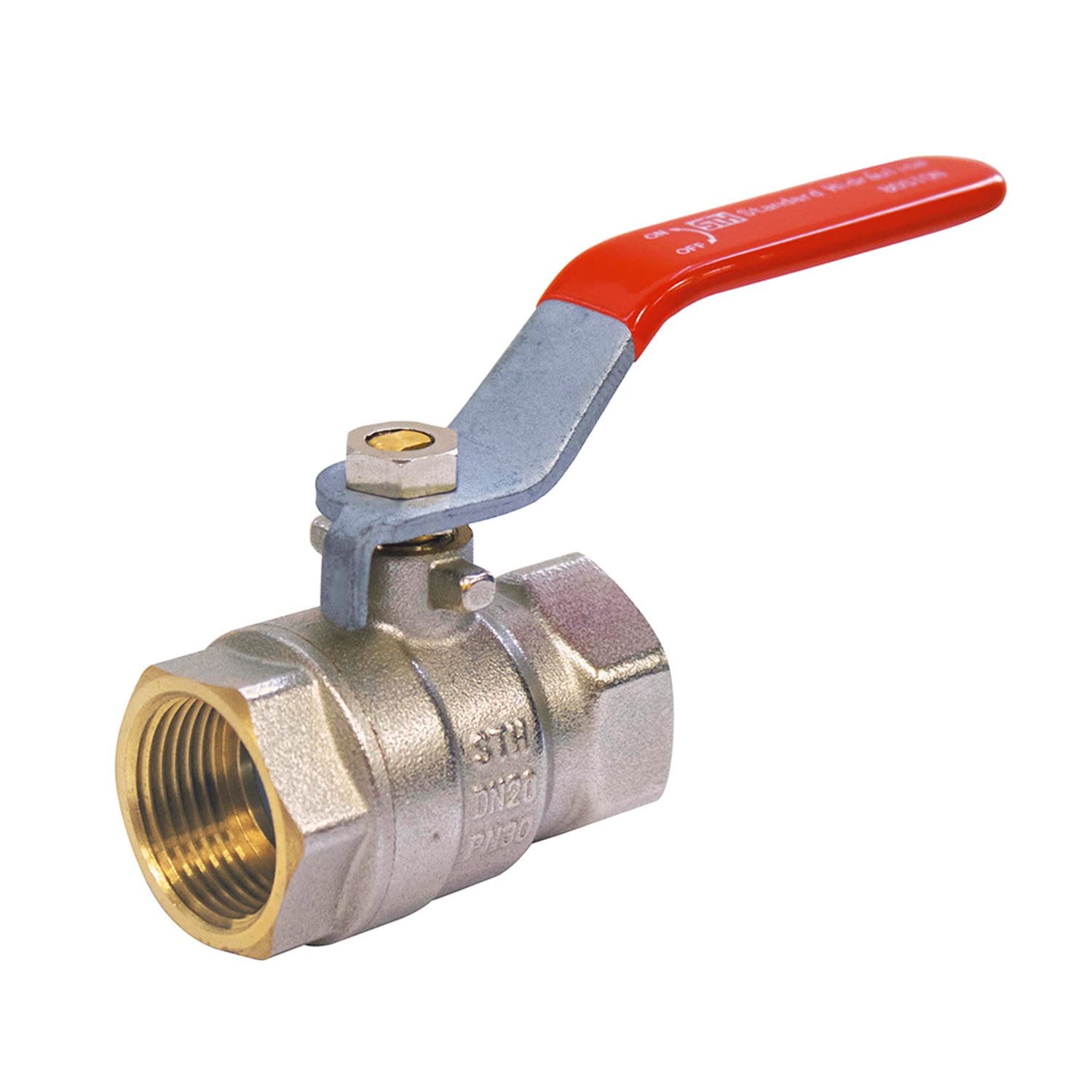 Vanne Sena VA30 1/2" Femelle/femelle à Levier Nickelé - Robinet D'arrêt Sphérique Pour Installation Eau - 6