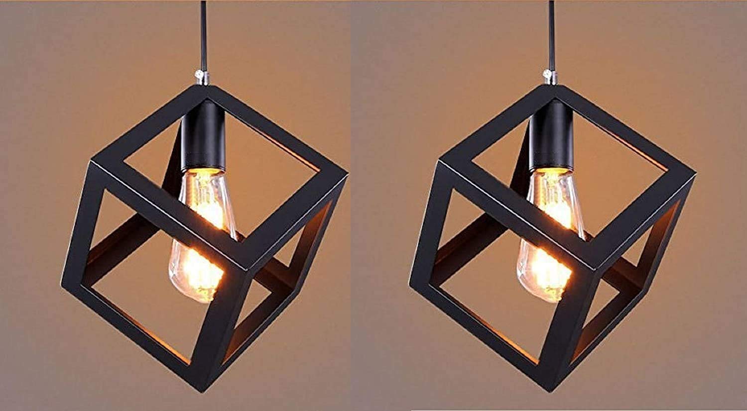 Groeien AC 110V 60-Watts Metal Cube Ceiling Light (Black, Pack of 2)(Bulb not Included) (B08L12P6WK) Amazon Price History, Amazon Price Tracker