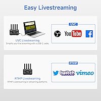 Vista 5 de Accsoon Transmisor y receptor HDMI de transmisión de video inalámbrica CineView HE, doble banda 1080p60 1200 pies RNG.60ms LAT., transmisión en vivo