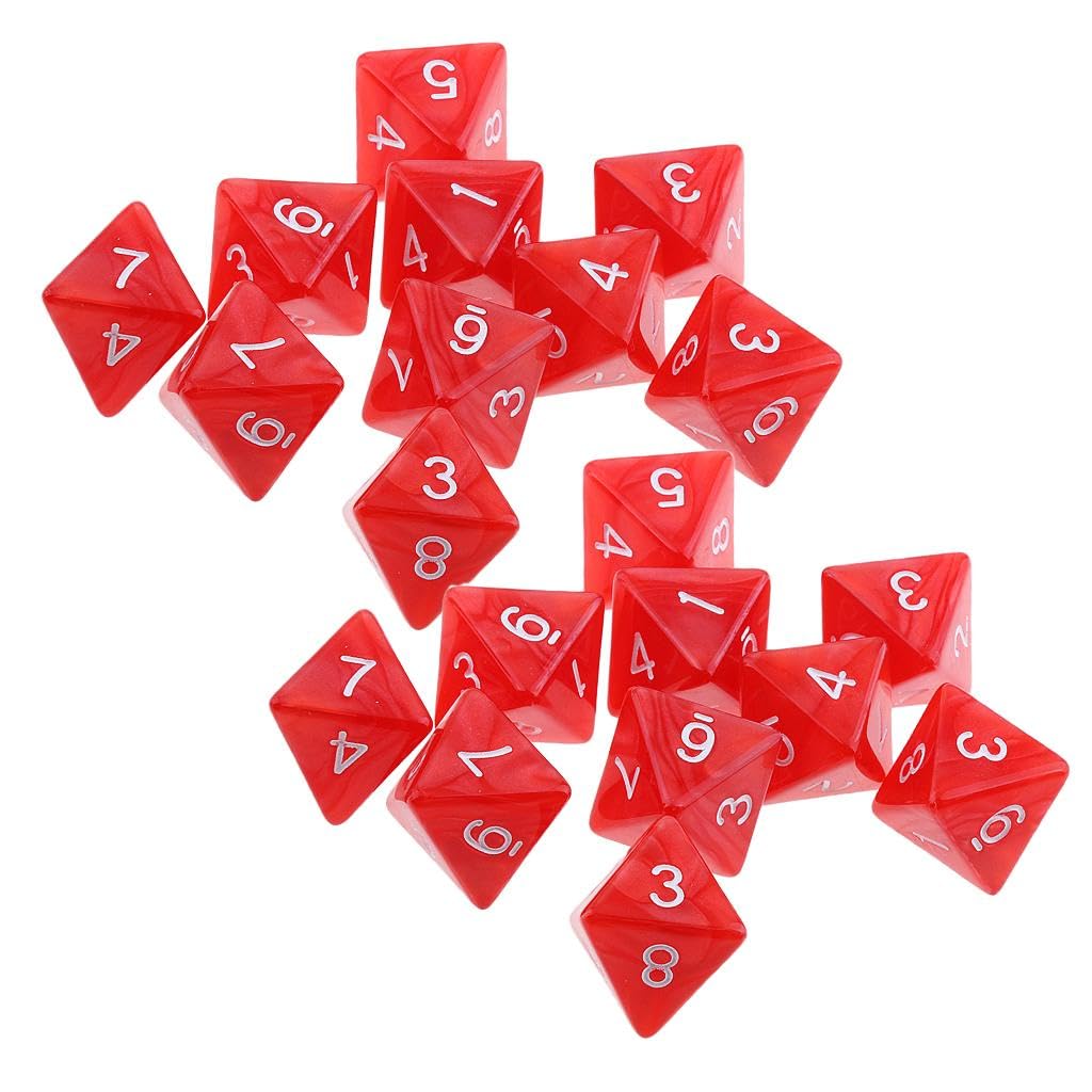 ATORSE Toy 20 pcs 8 Sided Dice D8 Polyhedral Dice for Party Table Games Red-Toys & Hobbies-Games-Role Playing Games-Dungeons & Dragons-Accessories & Dice-image-13