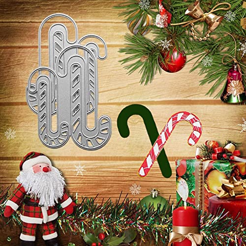 Christmas Metal Cutting Dies Candy Cane Die Cuts Embossing Stencil For Card Making Diy Scrapbooking/Photo Album Decorative Embossing Paper Cards (Candy Cane) #TOP1