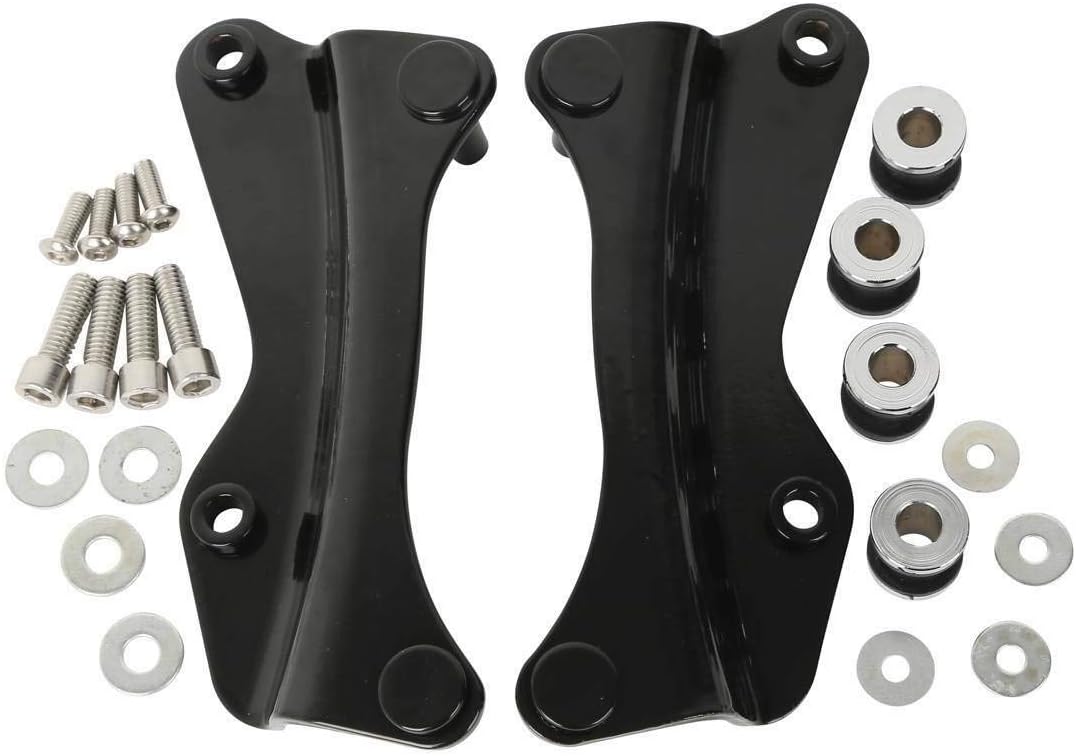 TCMT Black Sissy Bar Air Wing Luggage Rack Docking Hardware Kit Fit For Harley Touring CVO Road Glide Street Glide Road King Electra Glide 2014-2025