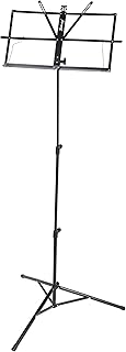 JUAREZ JRZ06NT Foldable Music / Notation Stand | Height Adjustable Metal Sheet Music Stand | Lightweight Tripod Stand for Guitar, Keyboard, Violin & Vocal Practice