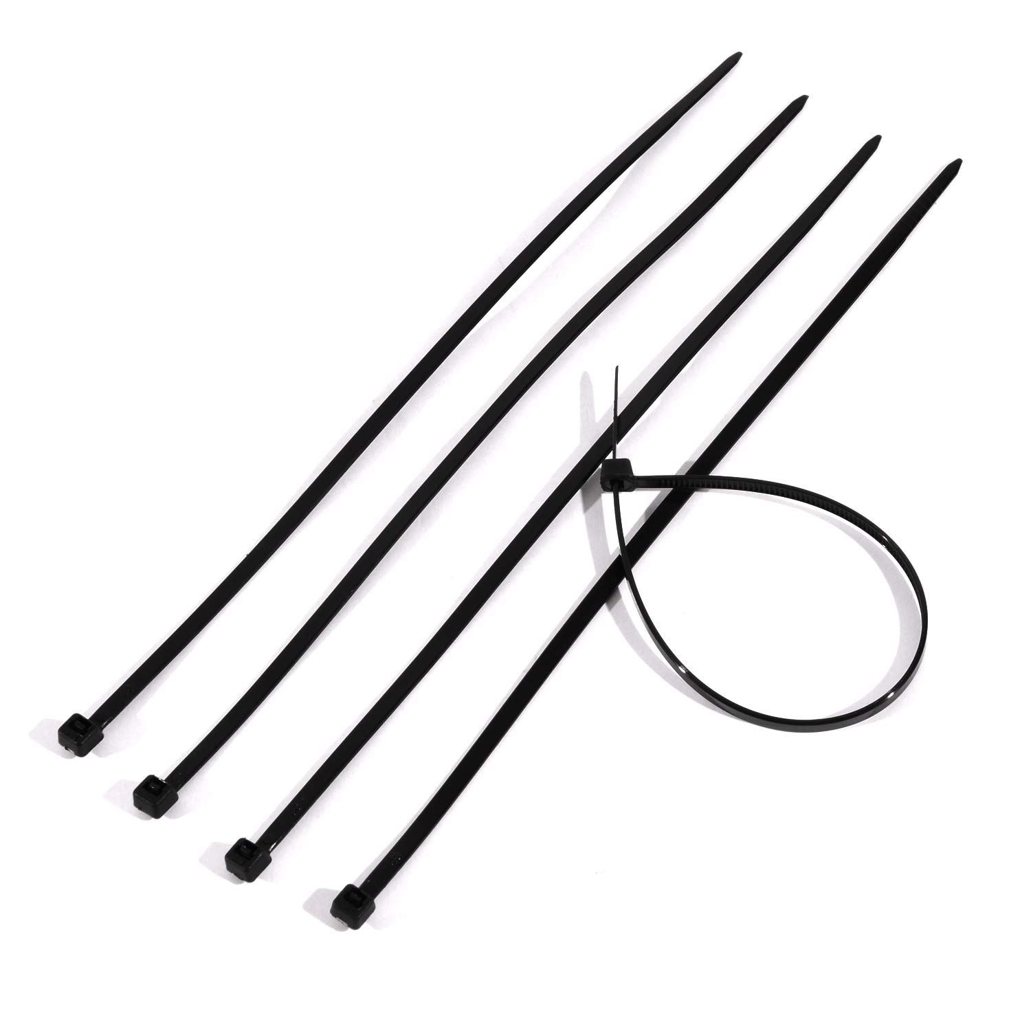 100 Pcs 8 Inch Heavy Duty Cable Ties Garden Fencing Ties Self Locking Zip Ties (Black)