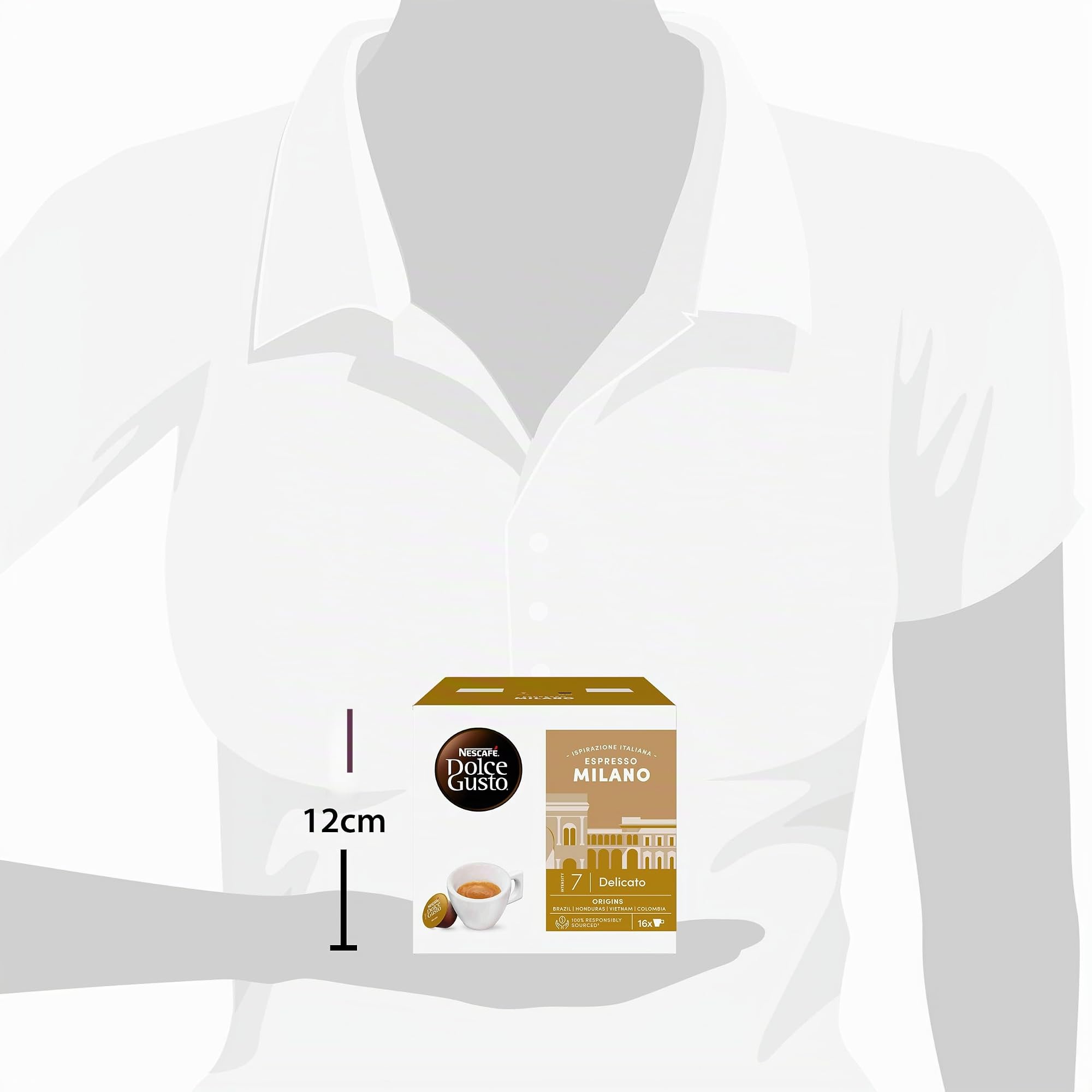 NESCAFÉ DOLCE GUSTO Espresso Milano Caffè, 6 envases de 16 cápsulas (96 cápsulas)
