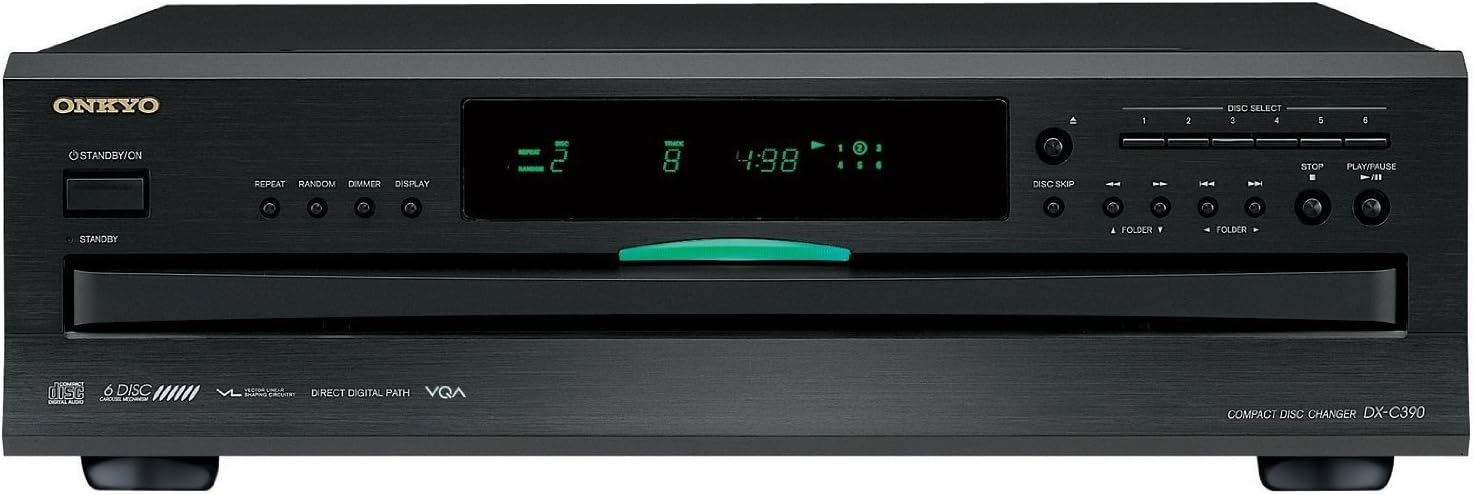Onkyo 6-Disc CD Carousel Changer Up to 6 Discs For Hours of Music To Set Your Life To - FREE Pack of CLUK Cable ties worth 5.99