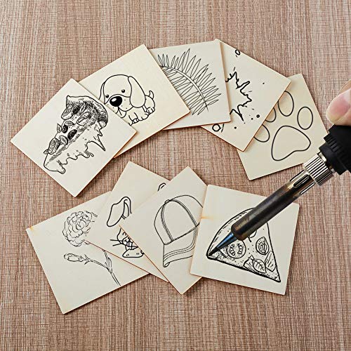 Unfinished Wood Pieces 100 Pcs Blank Square 4 X 4 Inch Wood Slices For Crafts,Cup Coasters,Wooden Ornaments,Diy Scrabble Letters Decorations #TOP3