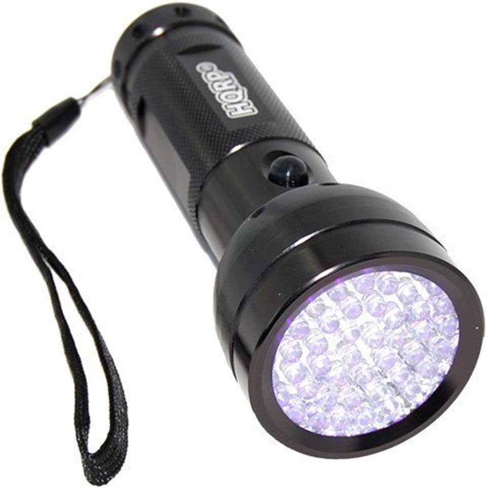 HQRP 51 LEDs 390nm Black light Flashlight for Hotel Room Inspection