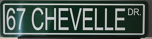 Cartel de metal Street 1967 67 Chevrolet Drive 6 x 24 Hot Rod Muscle Car Wall Art Gift Bar Man Cueva RESTAURANTE TIENDA GARAJE HOMBRE HOMBRE OFICINA