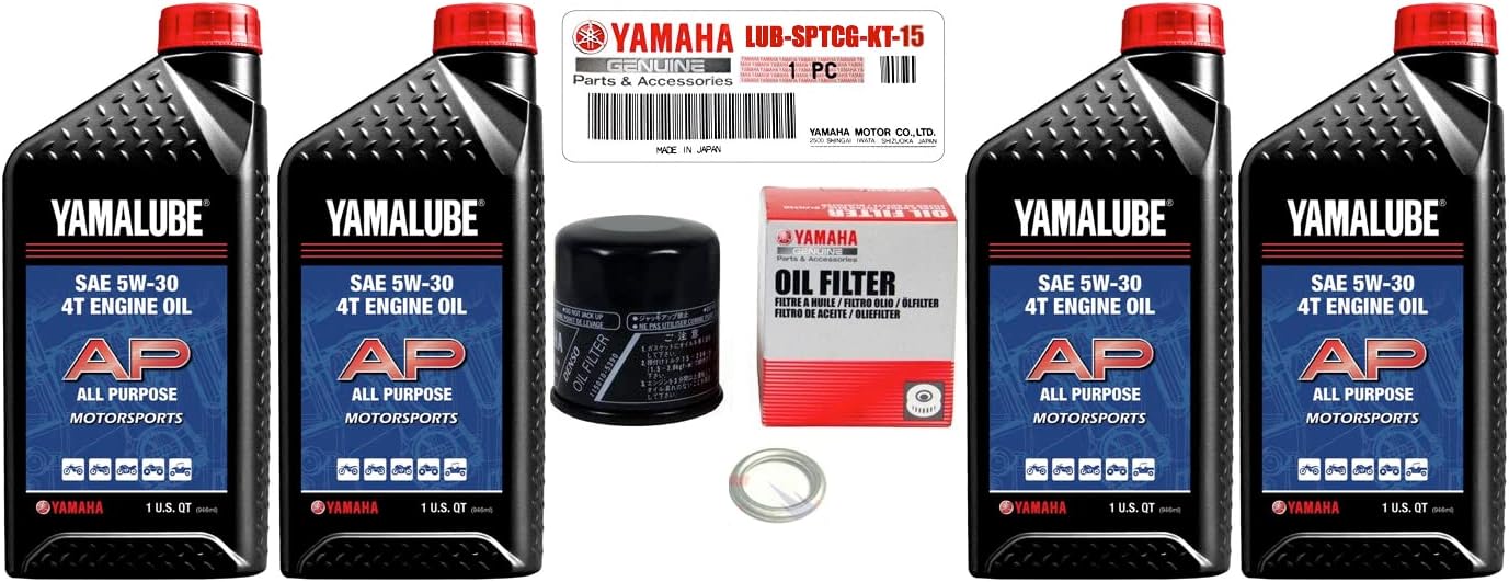 YAMAHA Sport II Motorcycle AP SAE 10W40 Oil Change Kit 2007-2013 YZF-R1 / 2006-2013 YZF-R6 LUB-SPTCG-KT-15
