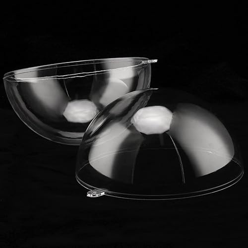 Miniatura 4 de MANCHAP Paquete de 10 bolas transparentes rellenables de 5.5 pulgadas, bolas de adorno de plástico grandes, bola acrílica con cuerda de 164.0 ft