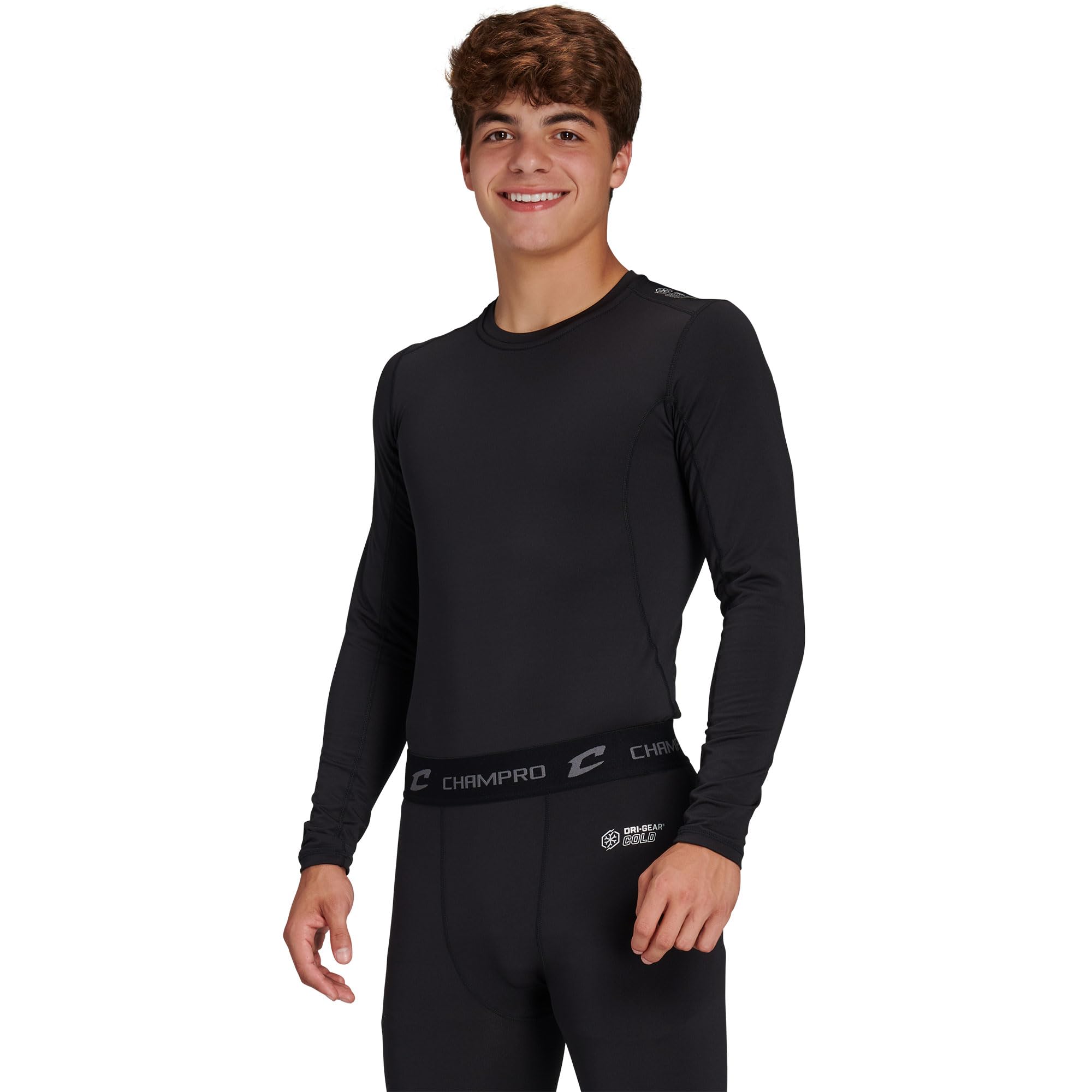 Champro Cold Weather Compression Long Sleeve Crew Neck Shirt Chemise de Compression à Manches Longues pour Temps Froid Homme