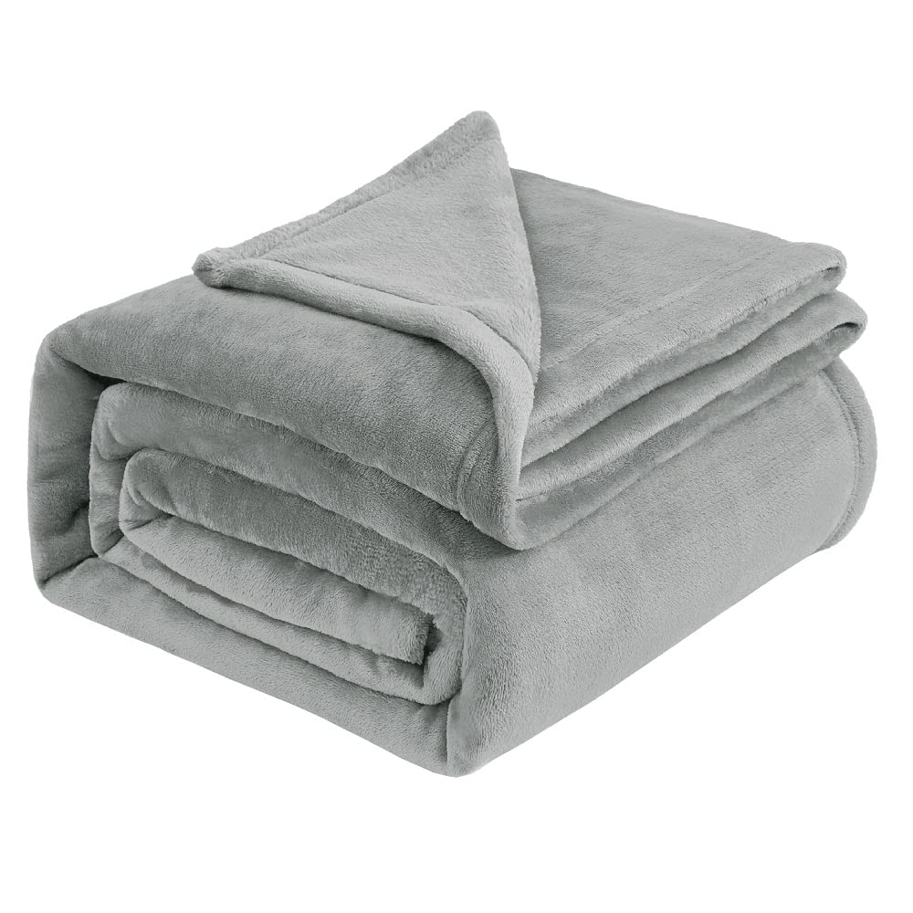 IR Imperial Rooms Fleece Blanket Large Throw - Silver Grey, King 230X270 Cm