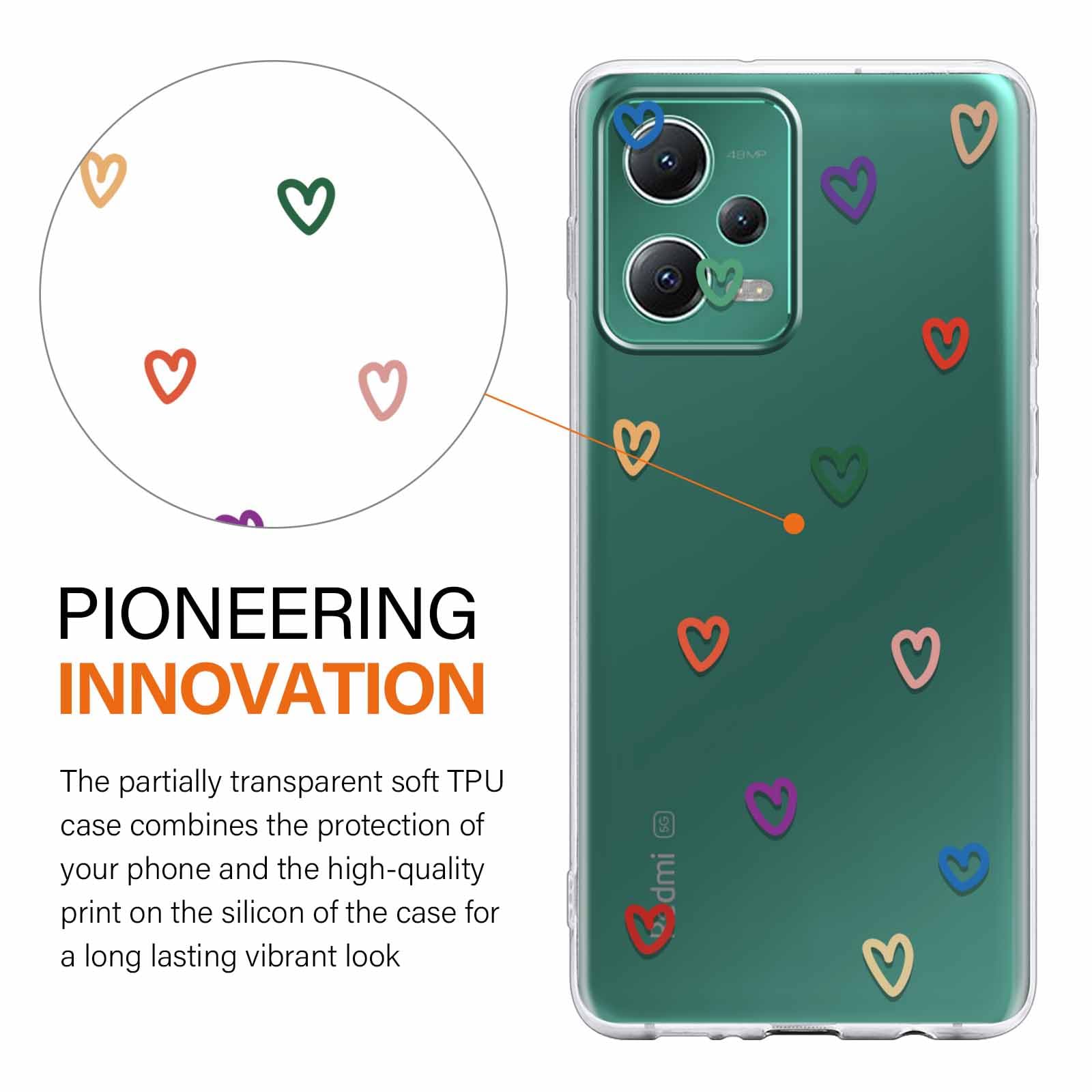 Yoedge 2 × Cover per Xiaomi Redmi Note 12 5G 6,67