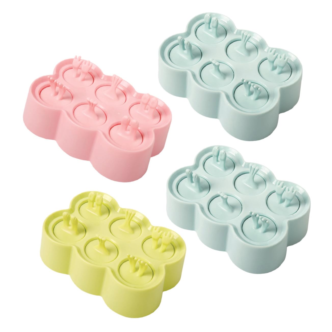 COLLBATH 4ensembles Moules à Glace Silicone Animal pour Glaçons Maison Léger et Réutilisable