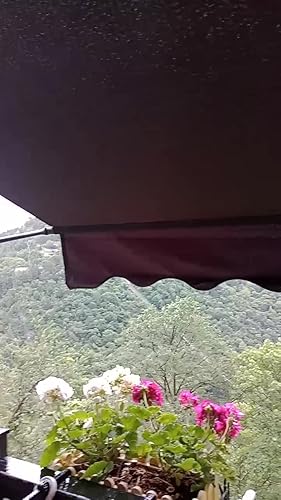 tillvex Klemluifel 350 cm grijs met handslinger balkon | balkonluifel zonder boren | luifel UV-bestendig en in hoogte verstelbaar | zonwering waterdicht tillvex Klemluifel 350 cm grijs met handslinger balkon | balkonluifel zonder boren | luifel UV-bestendig en in hoogte verstelbaar | zonwering waterdicht