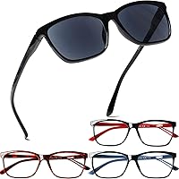 Vista 14 de Henotin Paquete de 4 lentes de lectura para mujer, bloqueo de luz azul, bisagra de resorte, lentes de lectura antifatiga ocular para computadora