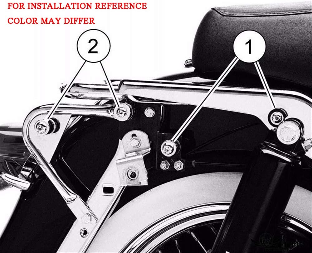 SMT- Detachable Skull Stealth Luggage Rack Compatible with Harley Touring FLHR FLTR 97-08 07 06 Black