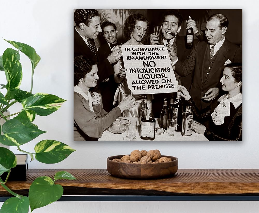 【30年の時を越えて。私の原点、アンティーク・パンジーの物語】ウェルカムボード Amazon.com: No Intoxicating Liquor: 18x24 Stretched Canvas Poster