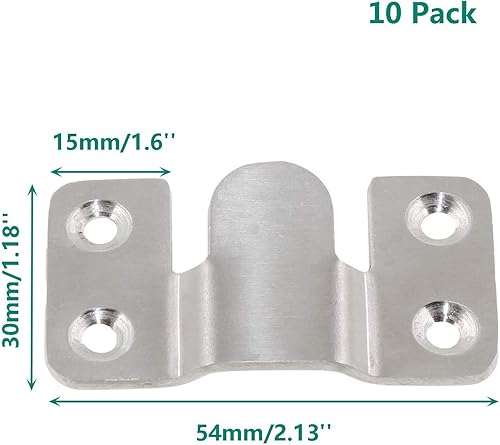 Miniatura 2 de Soporte de montaje empotrado para muebles, gancho de acero inoxidable para colgar fotos, accesorios de montaje en pared para cabecero, gancho