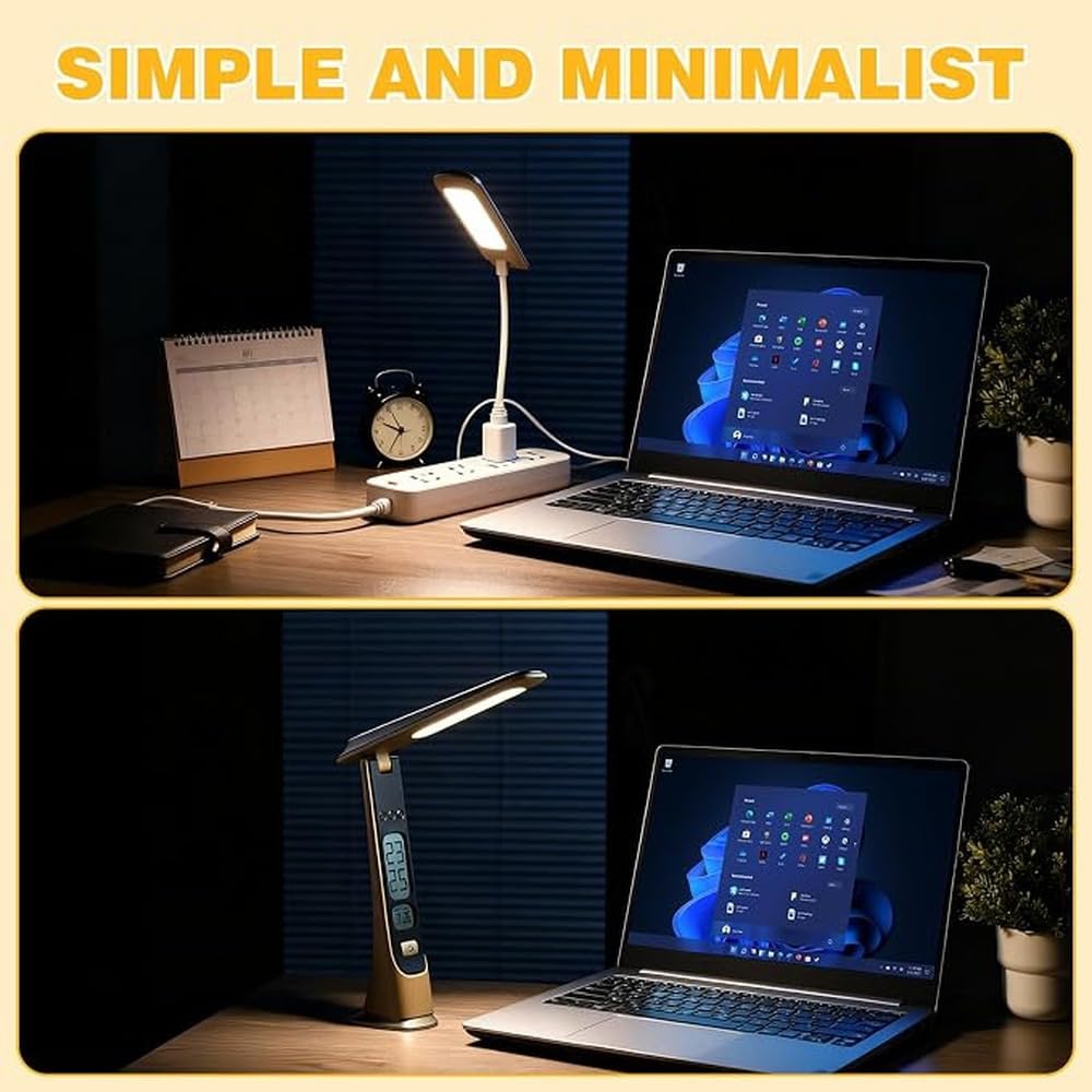Lampe de bureau Go Light rechargeable par USB avec horloge intégrée