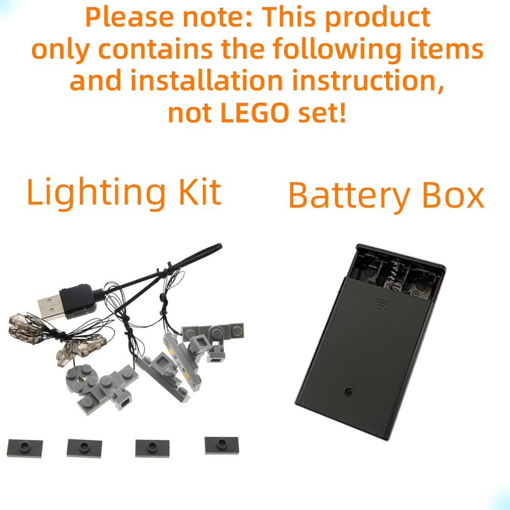 GEAMENT Set di Luci LED per Empire State Building (Gratte Ciel Historique) – Kit Di Illuminazione Compatibile Con LEGO Architecture 21046 (Modello di mattoncini non incluso)