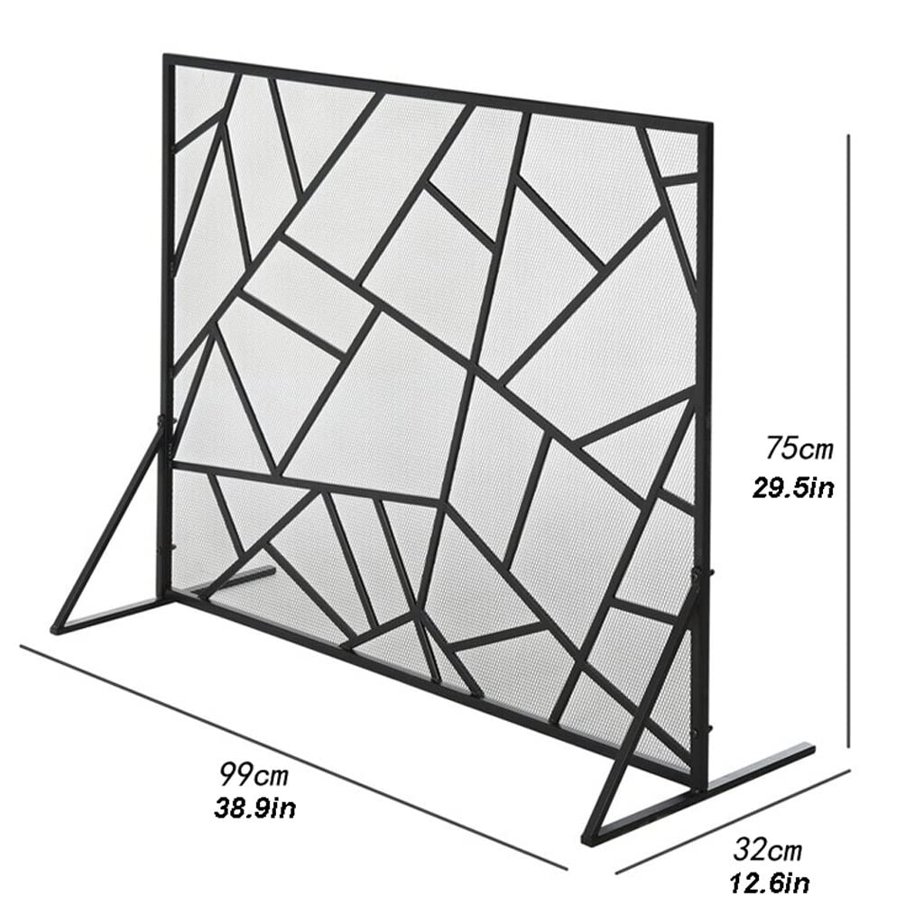 Schermi per Caminetti di Guardia Semplice Schermo da camino in ferro battuto decorazione vuota Camino Schermo divisorio Schermo for la casa Fence Recinzione Spark scintilla Accessori per Caminetti in