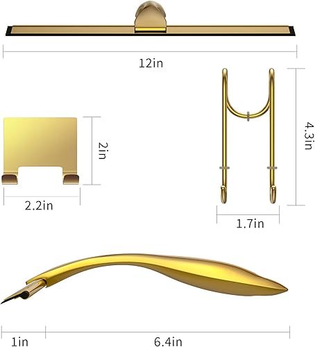 Miniatura 2 de Escobilla de ducha para puerta de vidrio de 12 pulgadas, de acero inoxidable, limpiaparabrisas, 100% libre de rayas, incluye gancho para puerta