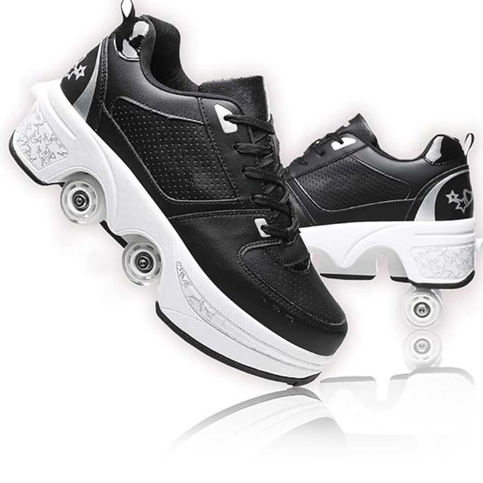 Scarpe con rotelle, Pattini a Rotelle, Scarpe a Pattini, Scarpe con Automatiche Rotelle Retrattile, Outdoor Multisport Scarpe da Skateboard