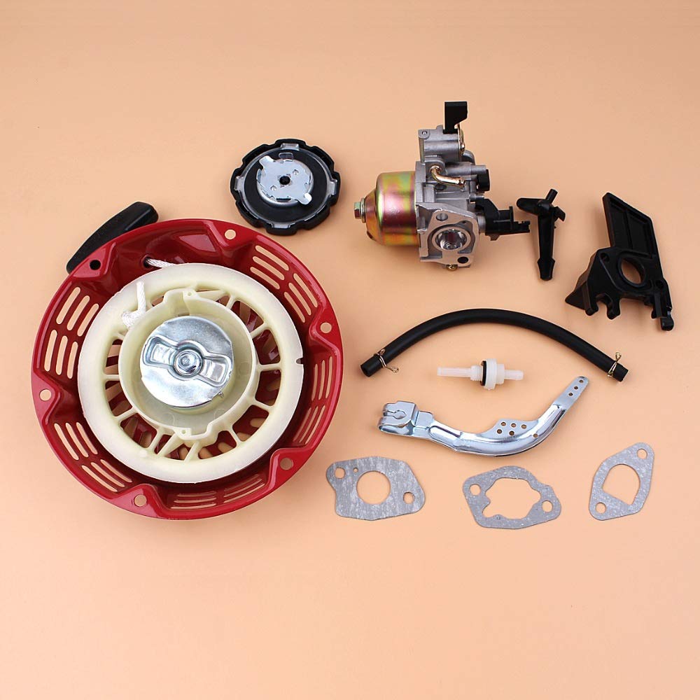 Tiempo Beixi Cap gobernador del arrancador de Retroceso del Tanque de Combustible del carburador Kit de Brazo for Honda GX160 GX200 168F Motor de Gasolina generador 16100-ZH8-W61