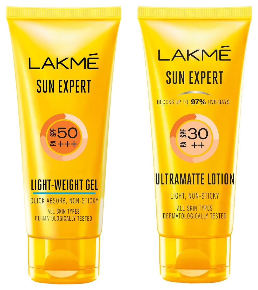 LAKMÉ Sun Expert Spf 50 Pa+++ Ultra Matte Gel Sunscreen, 100 G & Lakmé Sun Expert Spf 30 Pa++ Ultra Matte Lotion Sunscreen Cream For All Skin Type, 100 Ml-picture-27