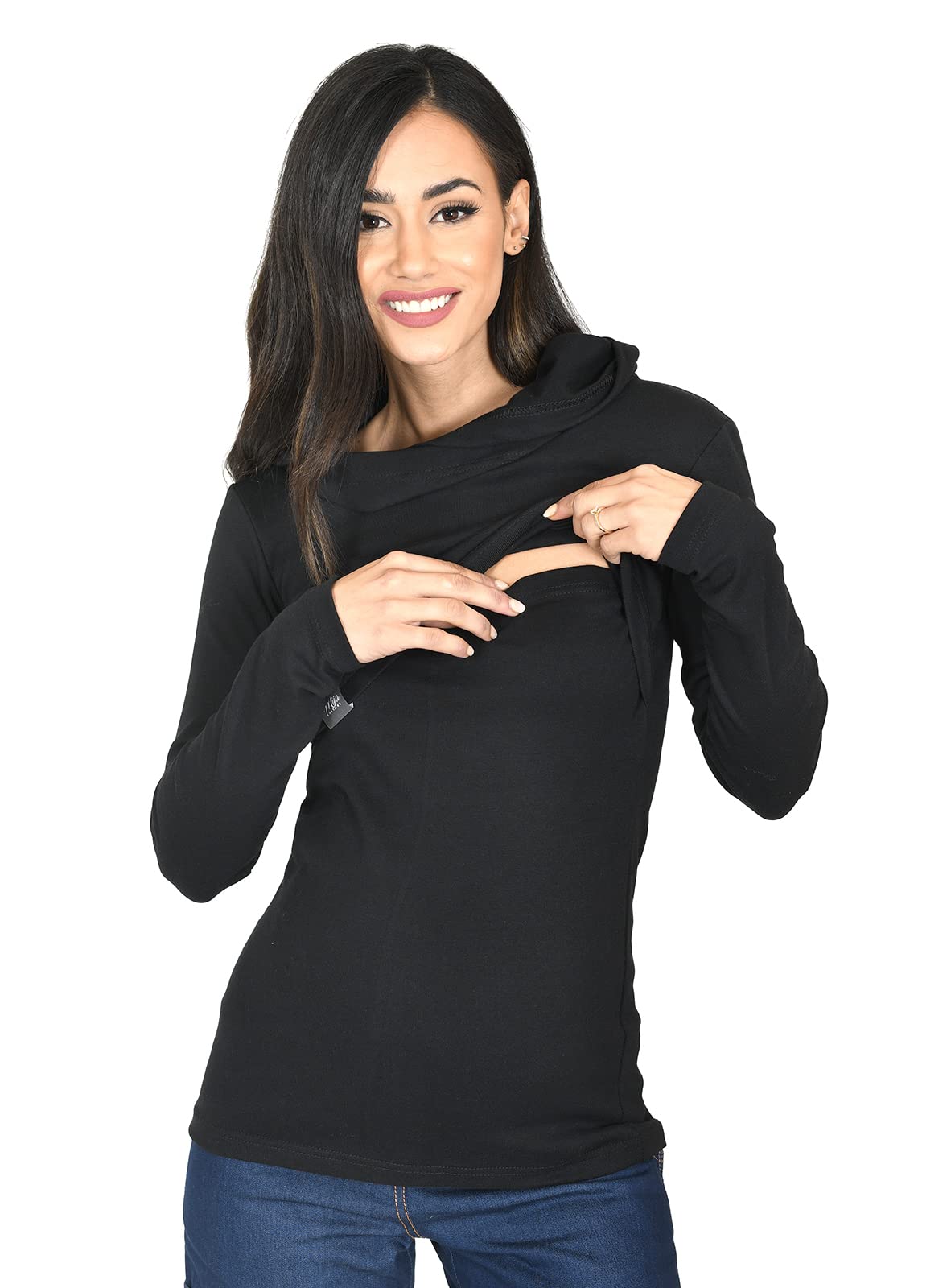 MijaCulture Neli M007 - Maglione per allattamento 2 in 1