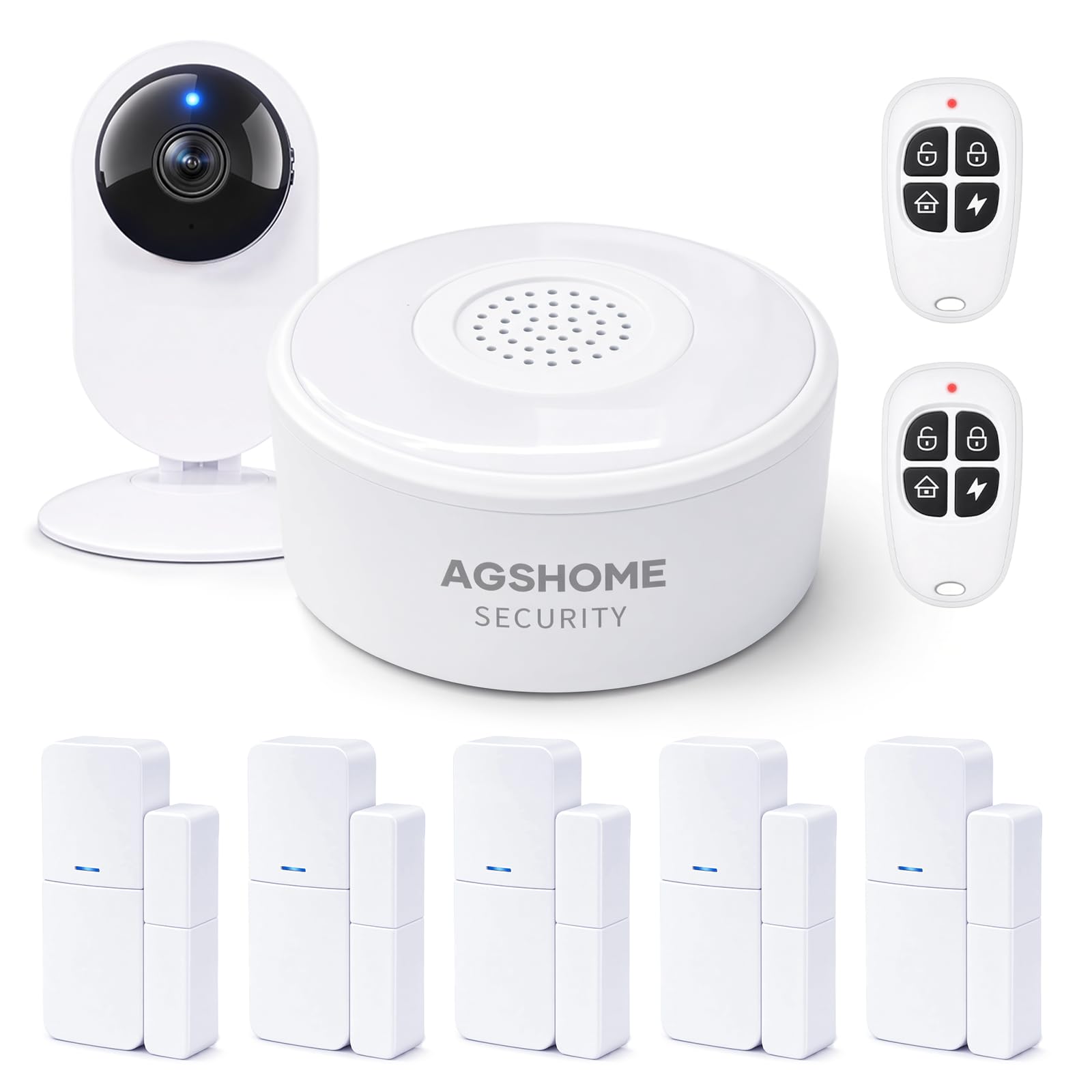 AGSHOME Alarme Maison WiFi 120 DB avec Caméra 1080p