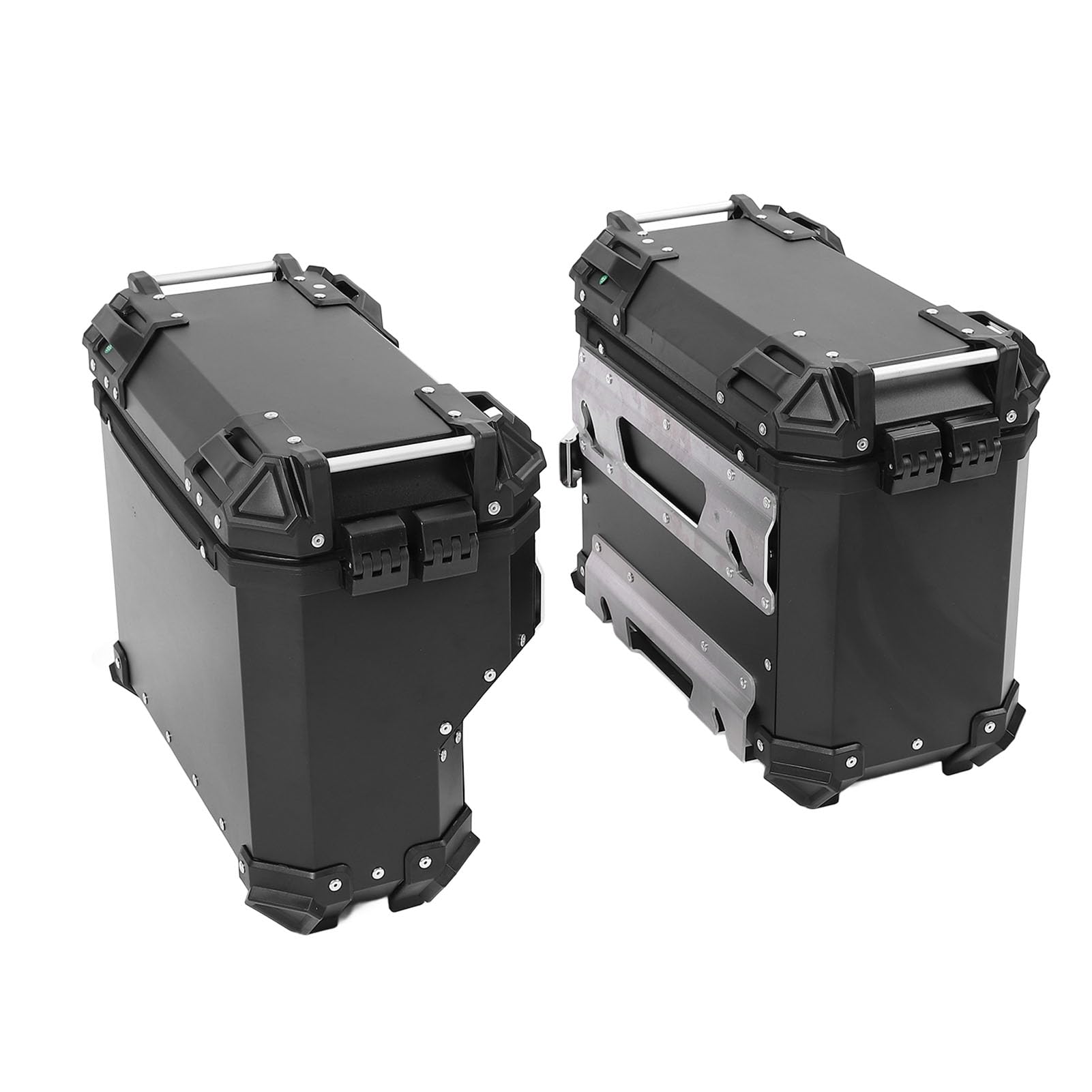 Akozon Akozon 38L Wodoodporne Aluminiowe Motocyklowe obudowę z blokadą i Szybkim Zwolnieniem - Universal Left Pight Torage dla Kasku i Bagażu (BLACK)