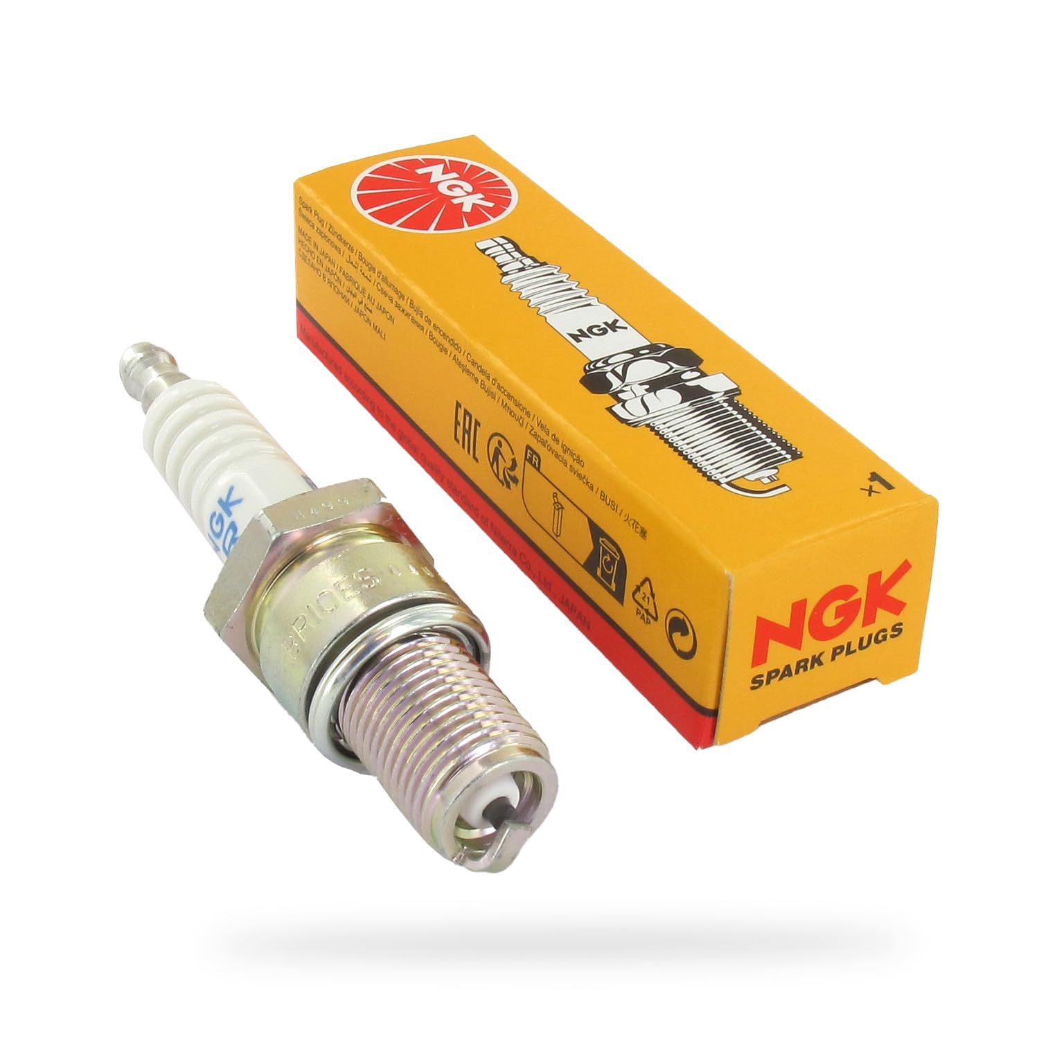 NGK 4832 BR10ES Standard Spark Plug - 1 Pack Copper Core Engine Spark Plug