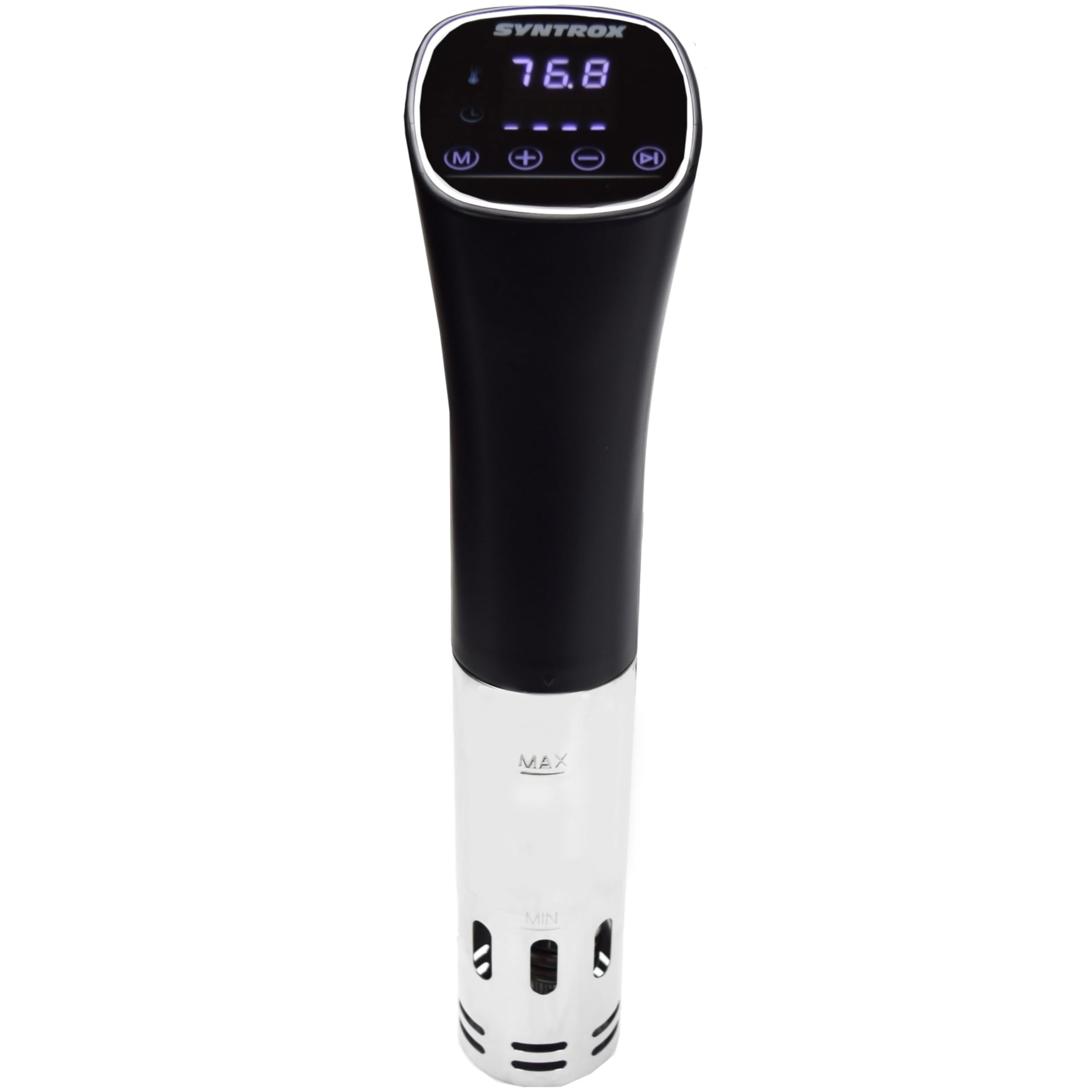 Syntrox Germany Sous Vide Stick | Garer | Stab | Kocher | Präzisionskocher | Kulambos, Küchengerät mit Timer, Niedrigtemperaturgaren, Edelstahl, 800 Watt