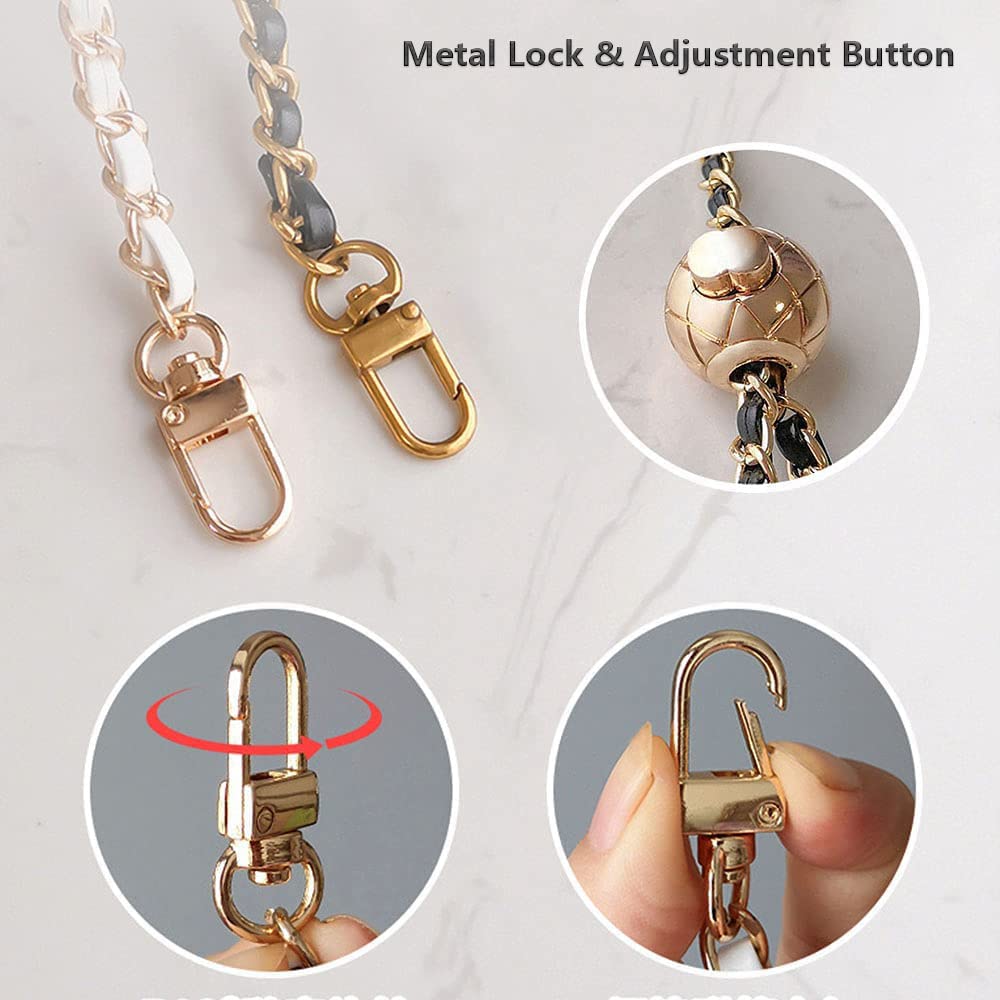 Catena Per Borse Diealles Shine - 120 Cm In Metallo Oro Regolabile | Per Borsa A Tracolla Fai-Da-Te - Foto 3