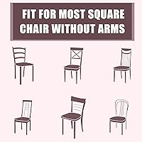 Vista 6 de Irenare 4 fundas de asiento para silla, fundas para sillas de comedor, fundas elásticas suaves y elásticas, fundas protectoras de silla extraíbles