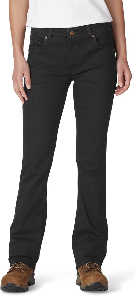 Pantalones de mezcla de algodón elástico con parte delantera plana para mujer | Talle medio, delgado a través del asiento y el muslo, cintura contorneada anti-espacio, dos bolsillos traseros ribeteados, parte delantera suave con gancho y ojo.