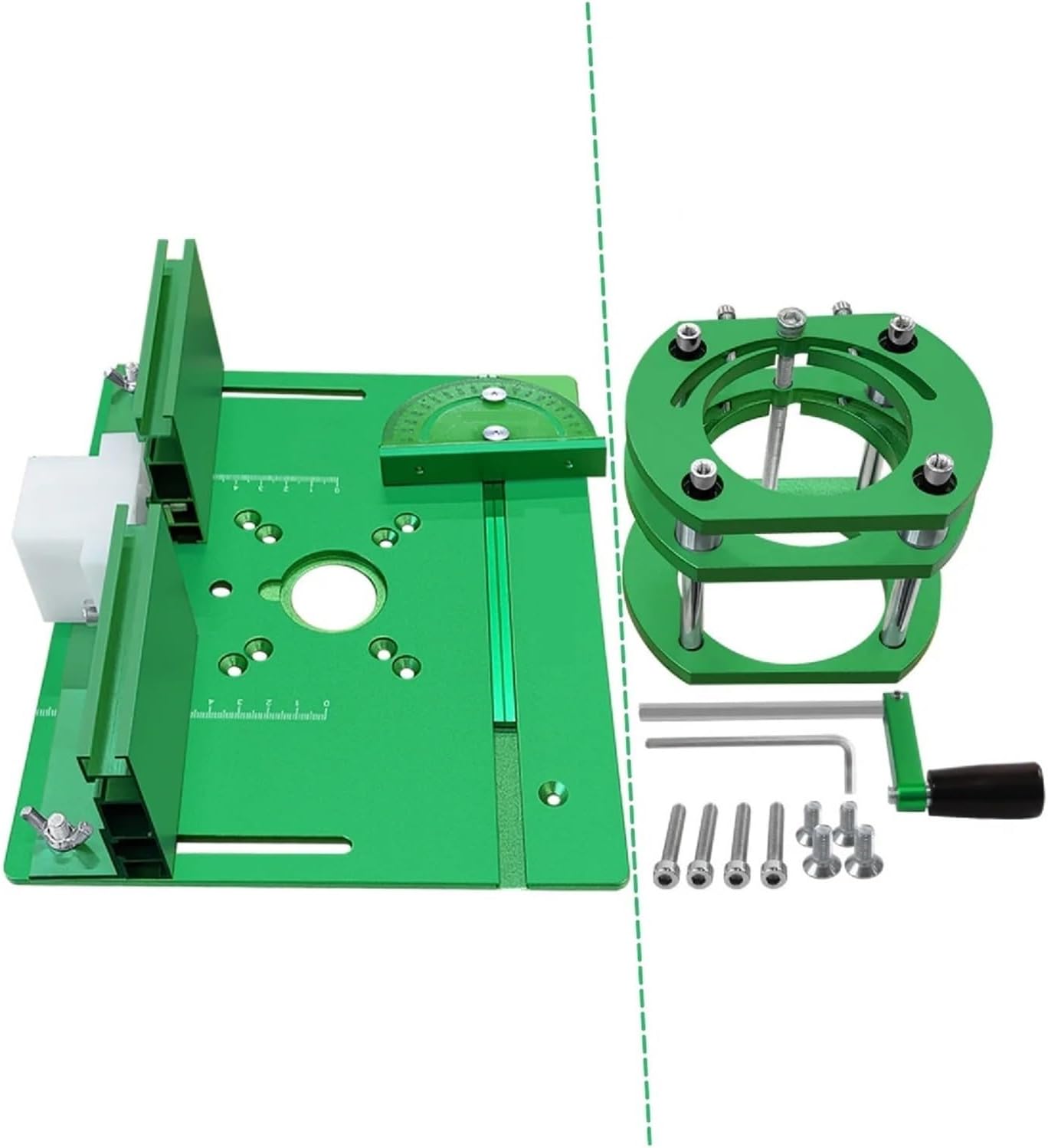 65mm Motors Router Lift with 4-Claws Strong Gripping - Router Inverted Flip Board,Supporting Aluminum Alloy Router Plate(Lift Base and Plate)
