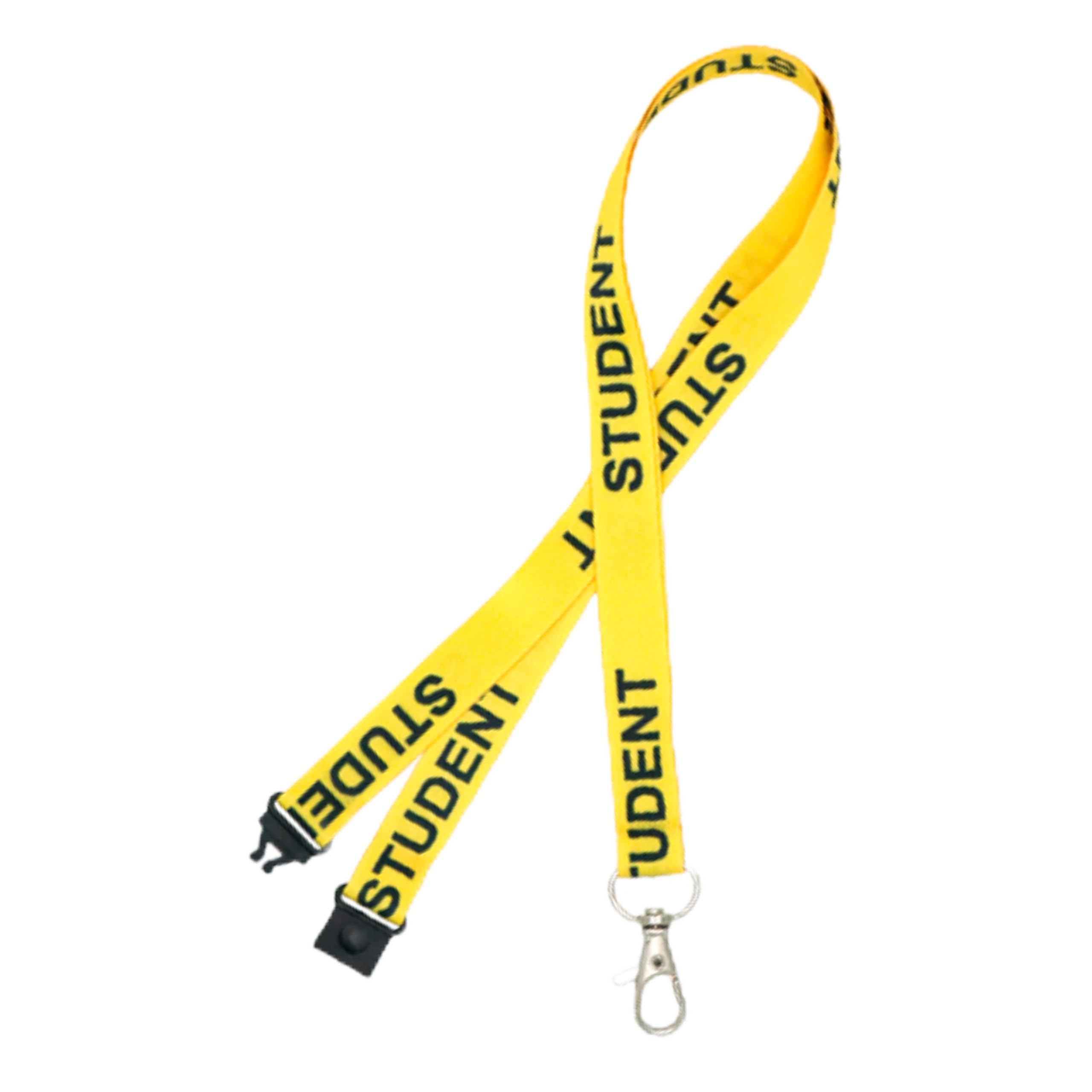 Pack of 25 Yellow Student Lanyards perfect for ID Cards, Name Badges, and Much More - Durable Breakaway Yellow Student Neck Strap Suitable for Everyday Use In Schools — image 1