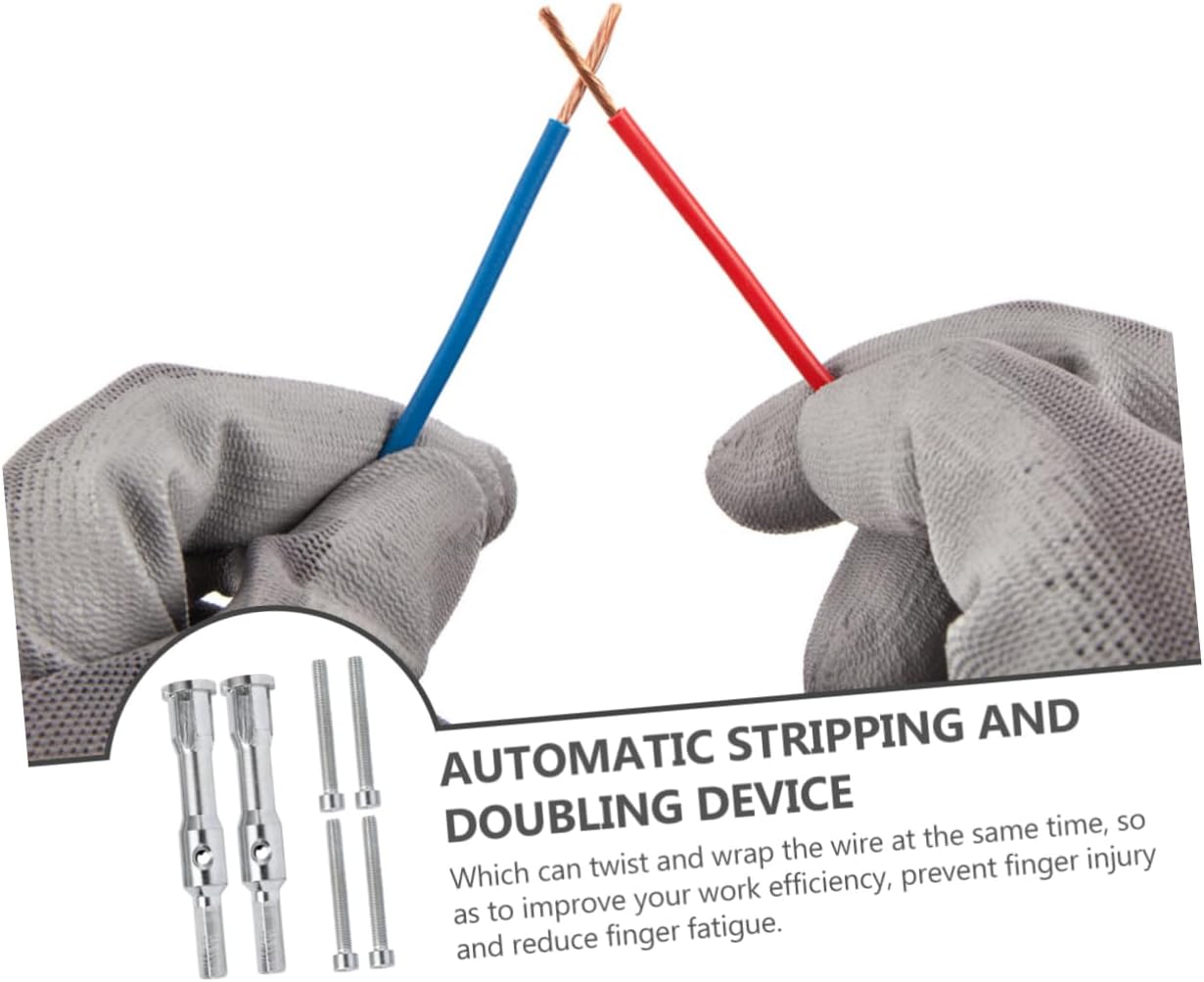 2pcs Automatic Wire Twisting Tool for Quick Electrical Connections -mm² Wire Connector Efficient Stripping and Wrapping for Electricians Essential Crimping Accessory