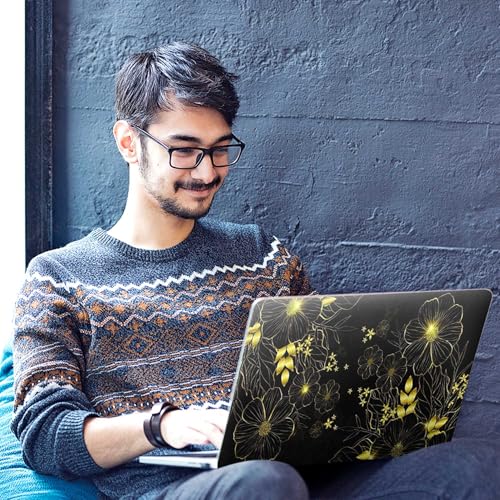 Image of Galaxsia Floral D31 Full Body Vinyl Laptop Skin /Sticker /Cover Upto 15.6 Inches Laptops Laminated-Removable-HD Quality Compatible for Hp-Dell-Sony-Lenovo-Asus etc.(15x10 Inches)
