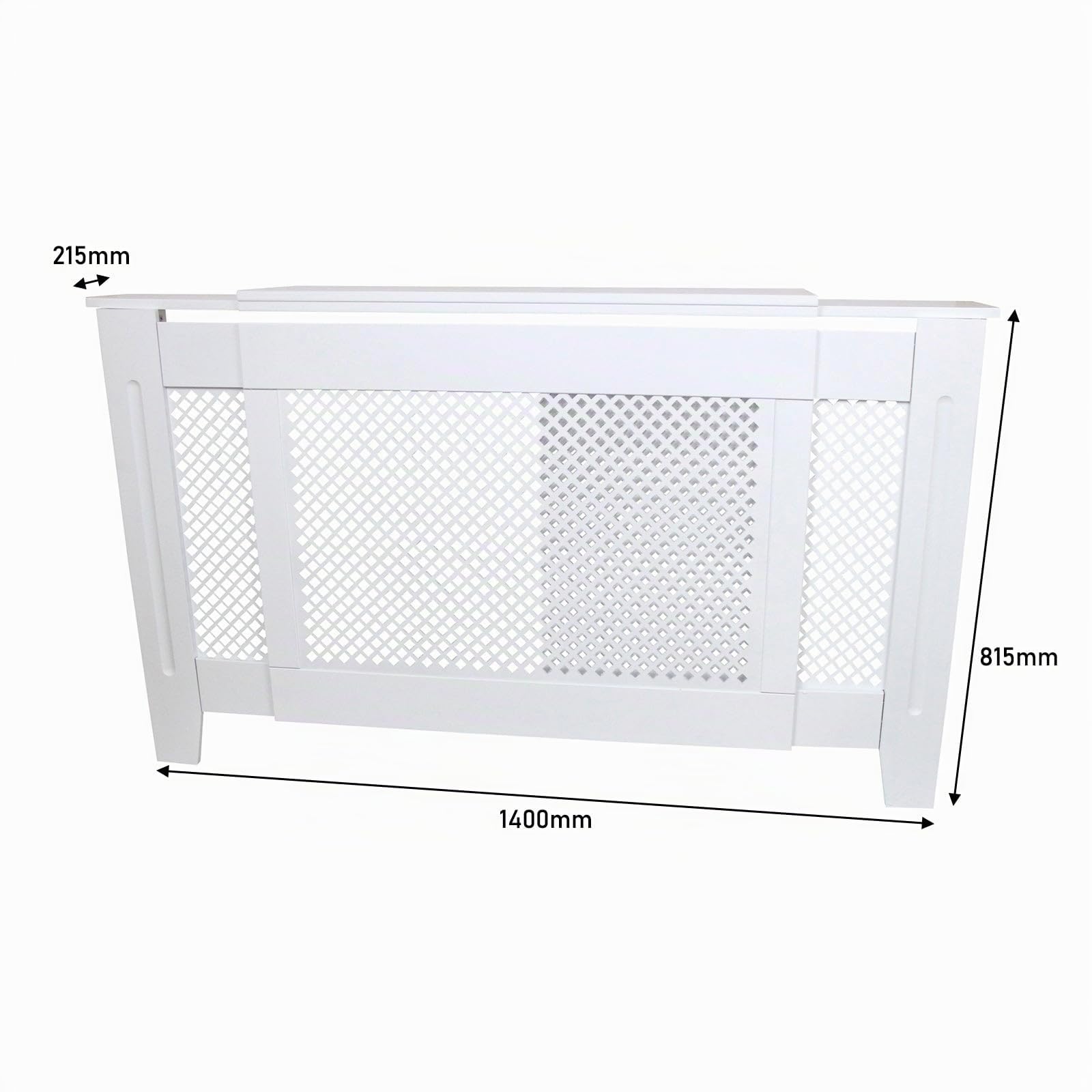 MonsterShop Heizkörperverkleidung Heizkörperabdeckung Heizkörper Abdeckung Heizungsabdeckung Gitter Abdeckung 1400mm-1920mm B x 820mm H x 205mm T in Weiß